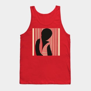 Abstract Lino Cut Tank Top